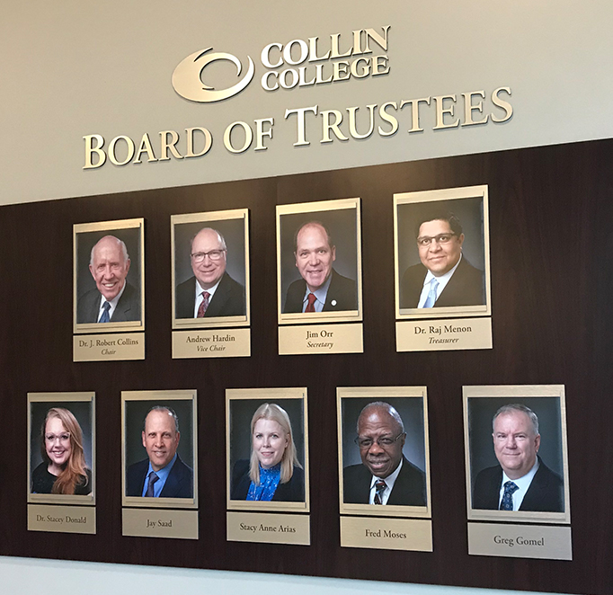 2019 - 2020 Board of Trustees Plaque