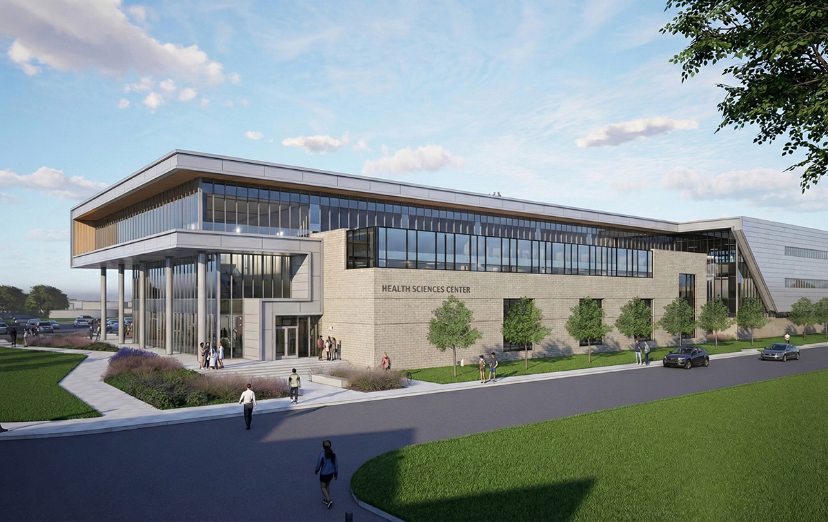 Rendering of the Frisco health sciences center