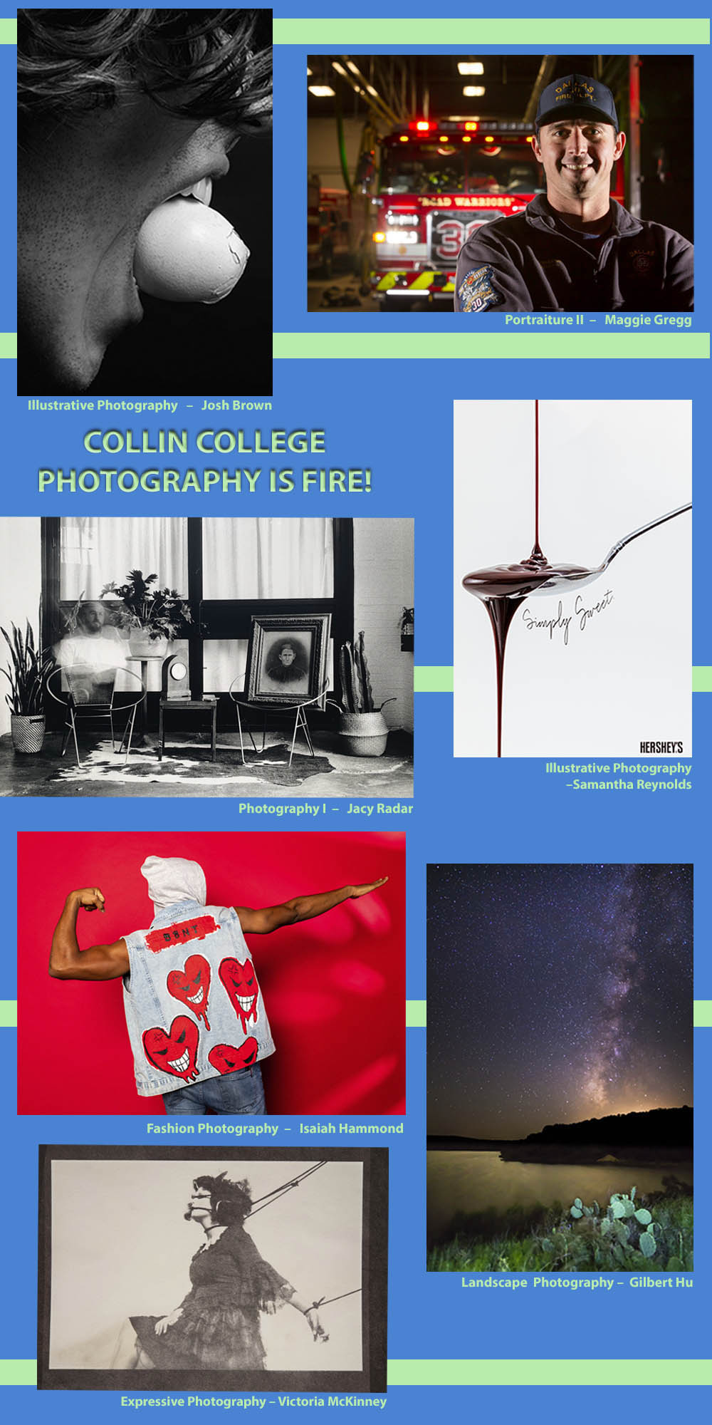 A sampling of Collin College photography students' work