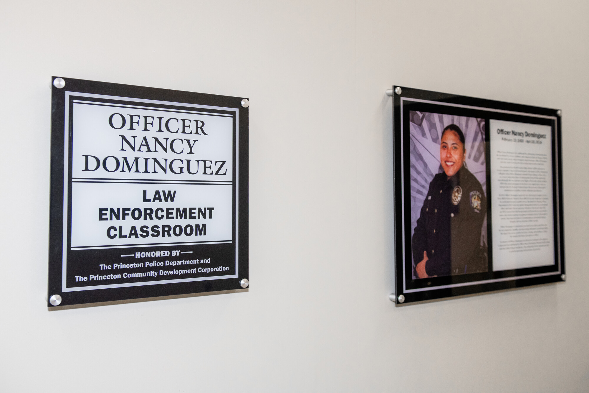Plaques of Officer Dominguez. 